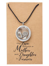 Eurika Locket Necklace with Mother Daughter Birds and Tree Charms