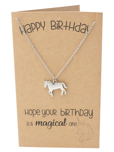 Emy Birthday Unicorn Necklace for Women