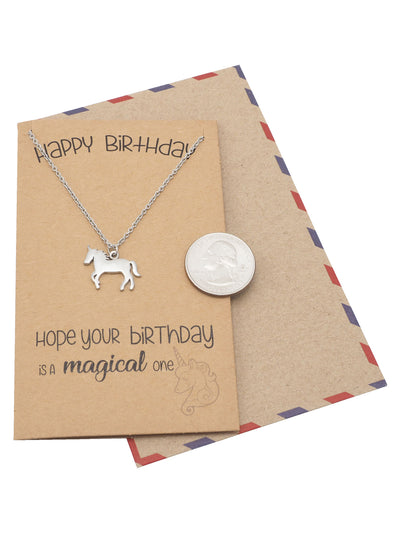 Emy Birthday Unicorn Necklace for Women