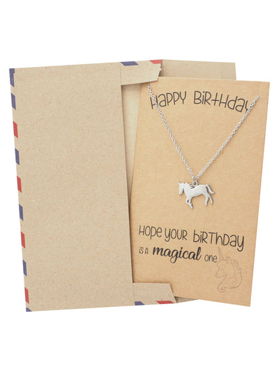 Emy Birthday Unicorn Necklace for Women