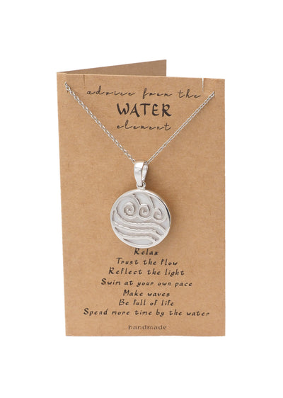 Kaimana Waves Beach Necklace, Gifts for Surfer with Handmade Inspirational Greeting Card