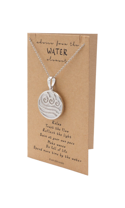 Kaimana Waves Beach Necklace, Gifts for Surfer with Handmade Inspirational Greeting Card